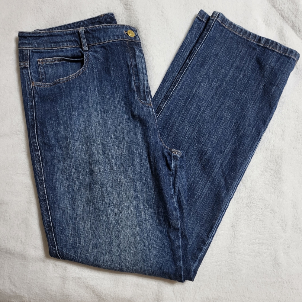 St. John Sport Classic Blue Straight Leg Jeans 12